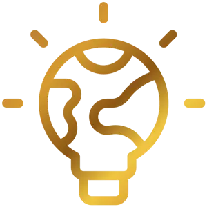 Border Innovation Icon Gold Gradient