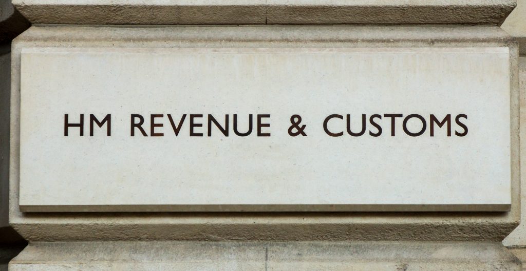 HMRC logo on Whitehall building