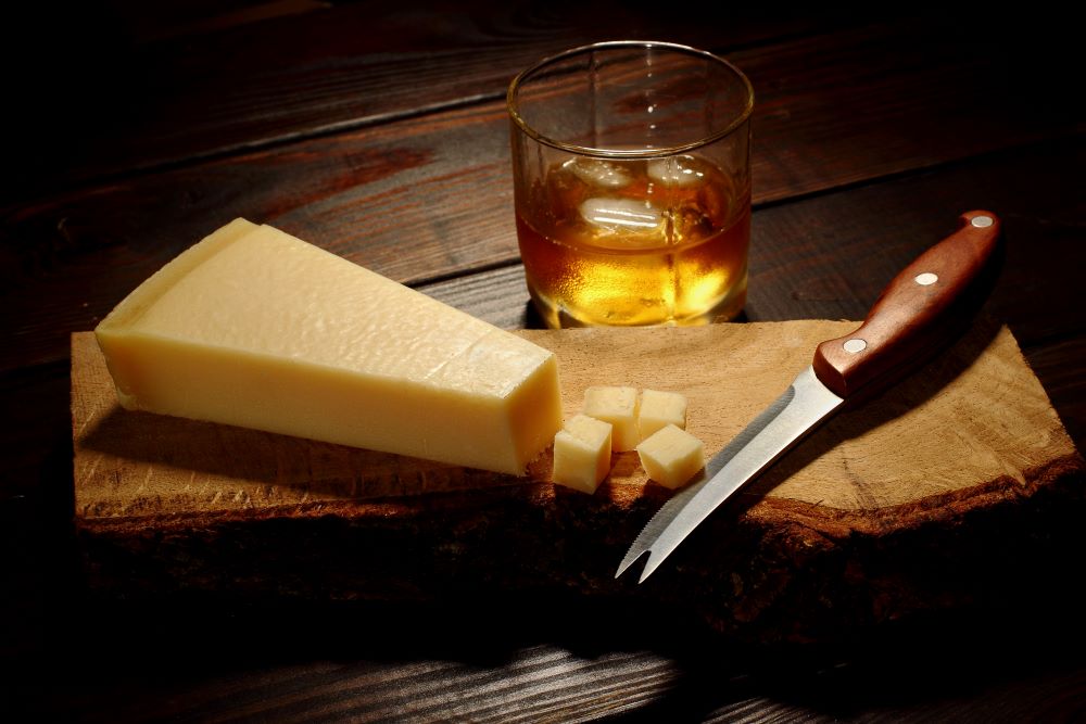 whisky and cheese