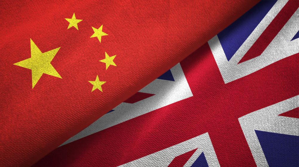 China and UK flags