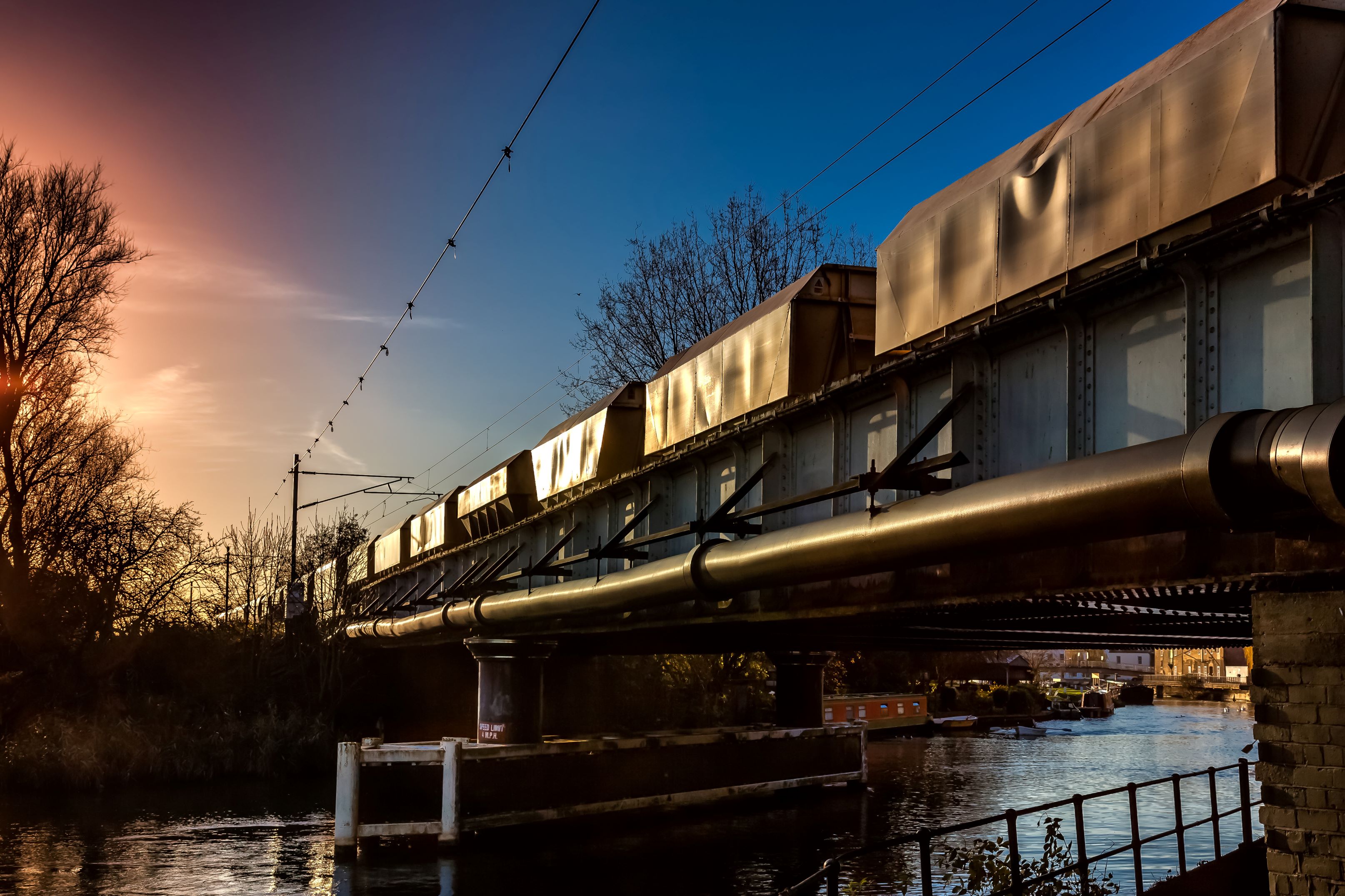 Freight train pulling out of Ely