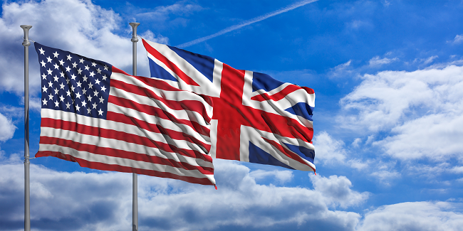 UK and US flags