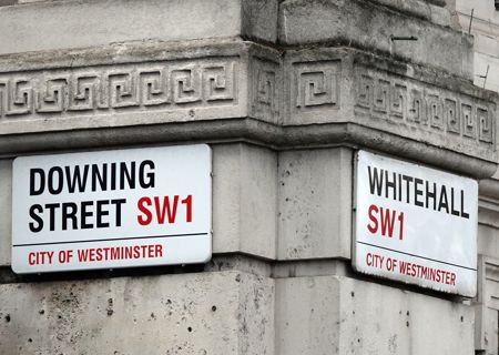 Downingstreetandwhitehallsign