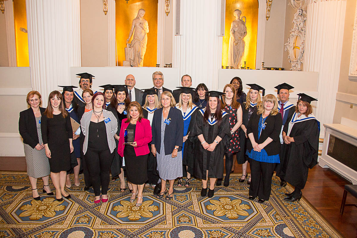 Group photo of students at graduation